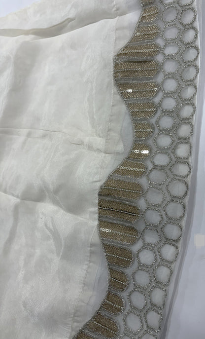 Elegant Off-White Heavy Embroidered 3PC Suit
