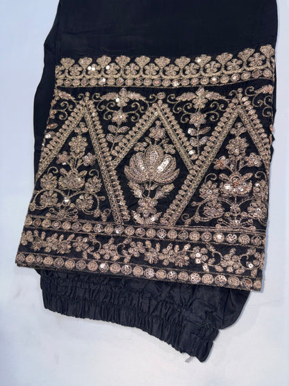 Maroon Traditional Embroidered Suit