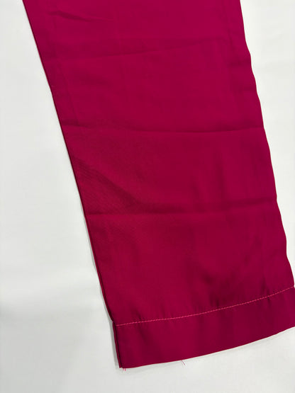 Bright Pink Festive Embroidered Suit