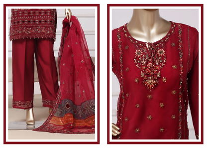Sadabahar Ready To Wear Mahpara Embroidered Organza 3 Piece Suit
