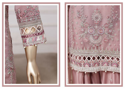 Sadabahar Ready To Wear Mahpara Embroidered Organza 3 Piece Suit