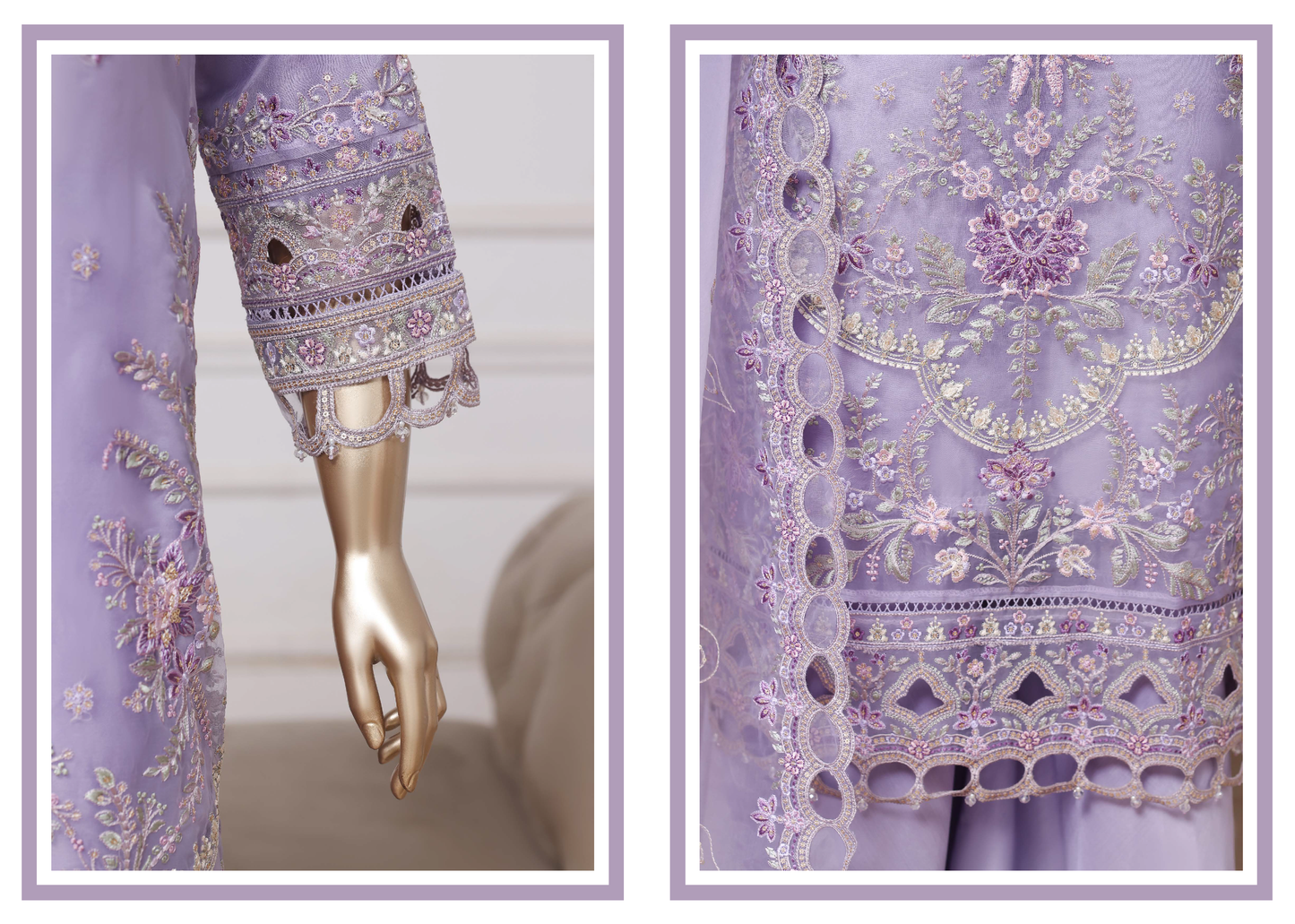 Sadabahar Ready To Wear Mahpara Embroidered Organza 3 Piece Suit