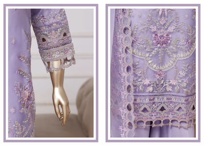 Sadabahar Ready To Wear Mahpara Embroidered Organza 3 Piece Suit
