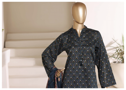SADABAHAR - Printed Lawn Suit - Teal Blue