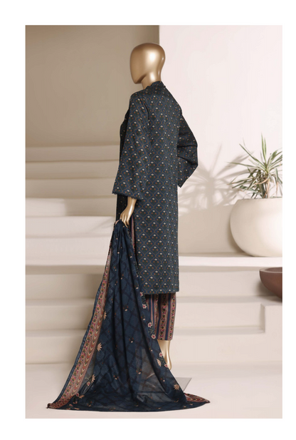 SADABAHAR - Printed Lawn Suit - Teal Blue