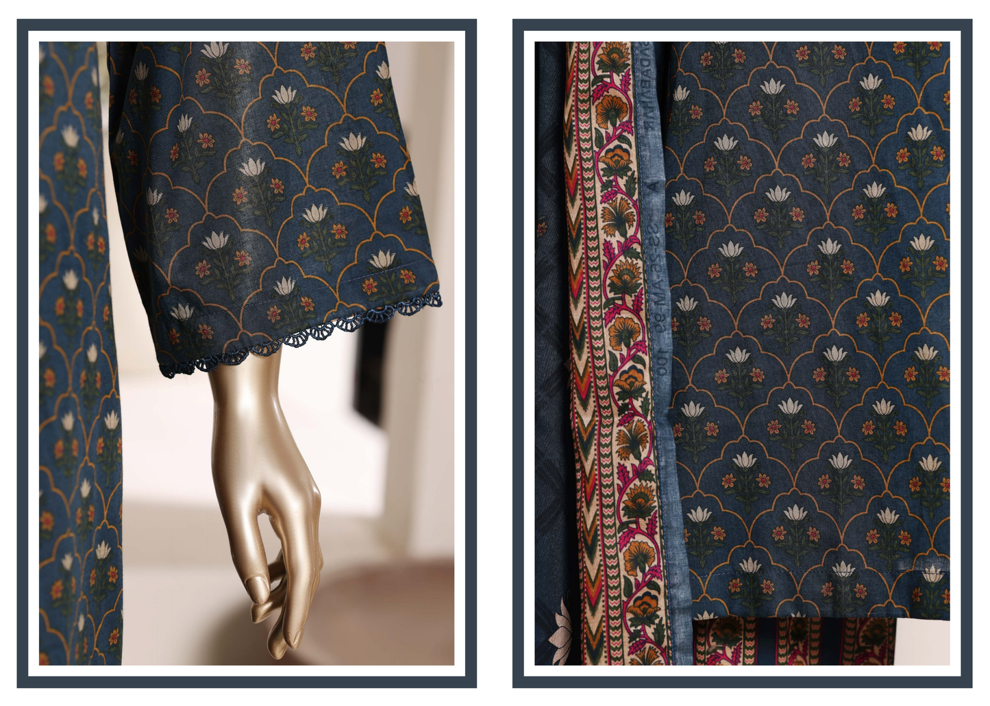 SADABAHAR - Printed Lawn Suit - Teal Blue