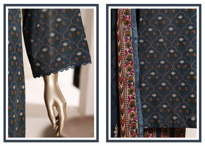 SADABAHAR - Printed Lawn Suit - Teal Blue