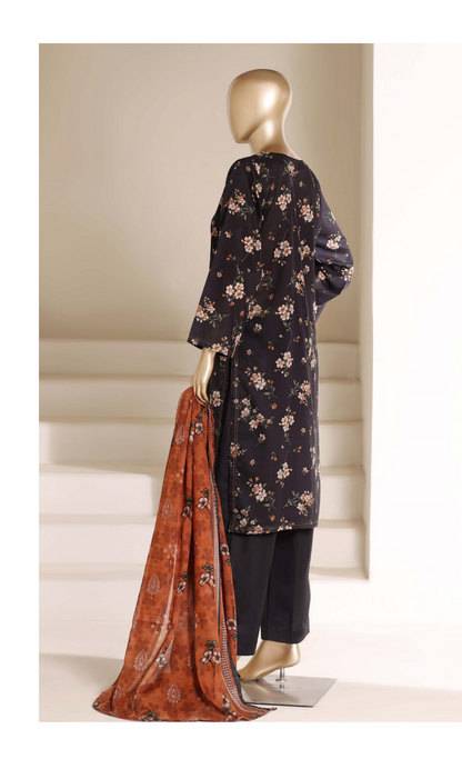 SADABAHAR - Printed Lawn Suit - Black