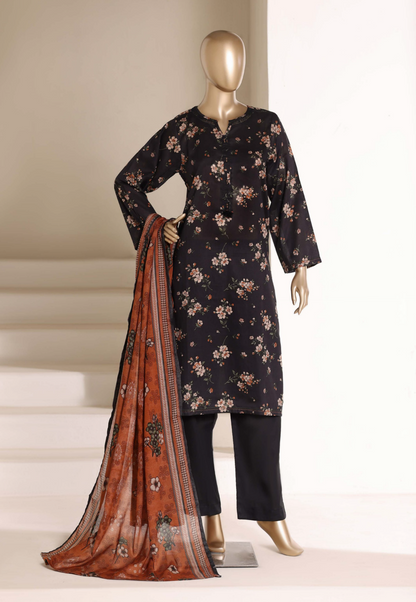 SADABAHAR - Printed Lawn Suit - Black