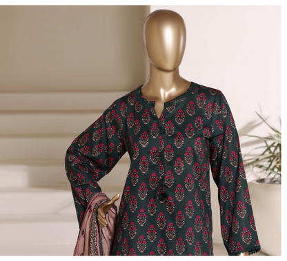 SADABAHAR - Printed Lawn Suit - Teal Green