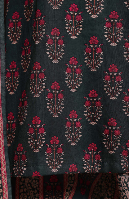 SADABAHAR - Printed Lawn Suit - Teal Green